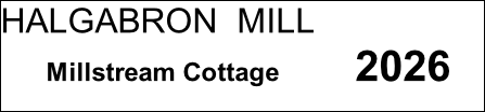 HALGABRON  MILL       Millstream Cottage          2026